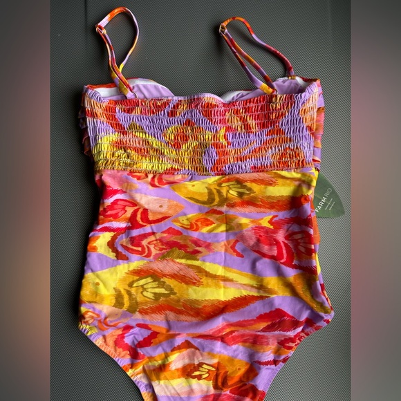 FARM RIO PAINTED FISHES BANDEAU ONE PIECE - Picture 10 of 13
